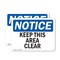 Signmission Keep This Area Clear, 14 in W x Rectangle, Plastic OS-2PACK-NS-P-1014-L-13867 - alternate 1